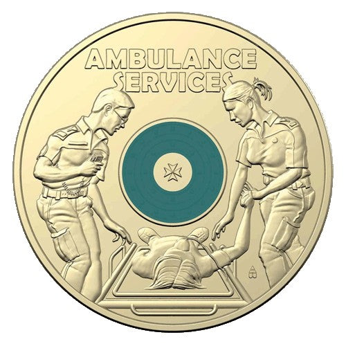 2021 $2 Australian Ambulance Services Al/Br Coloured Circulating Coin Mint Roll
