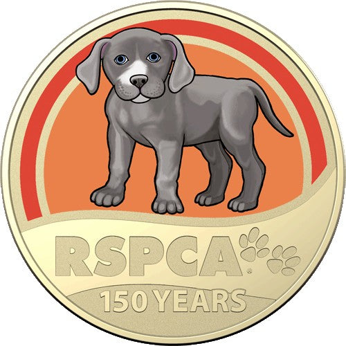 2021 $1 150th Anniversary of the RSPCA Australia Al/Br Coloured Uncirculated Dog Coin