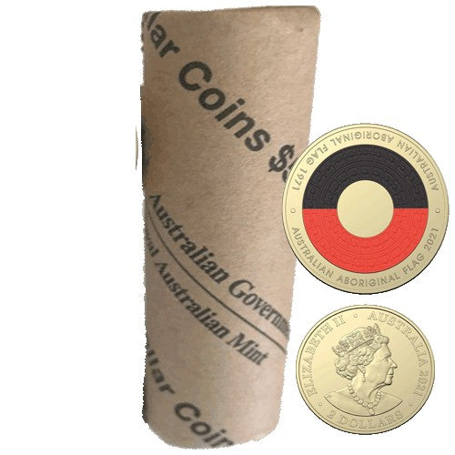 2021 $2 50th Anniversary of the Australian Aboriginal Flag Al/Br Coloured Circulating int Roll