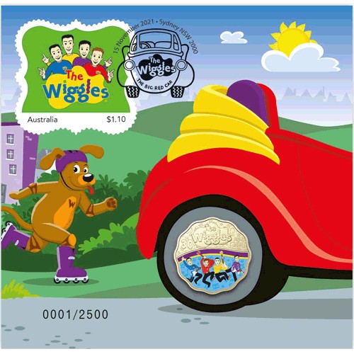 2021 30c 30 Years of the Wiggles Original Coin & Stamp Cover PNC
