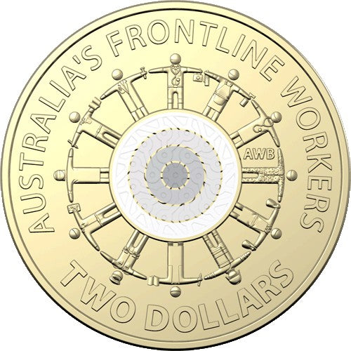 2022 $2 Frontline Workers Al/Br Coloured Circulating Mint Roll