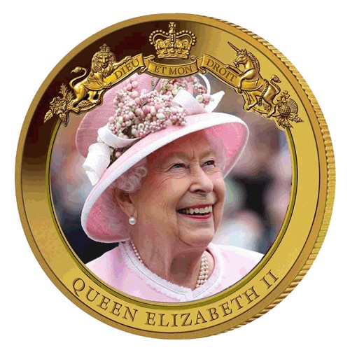 2022 The Queen's Platinum Jubilee Gold Plated Commemorative Medallion & Folder