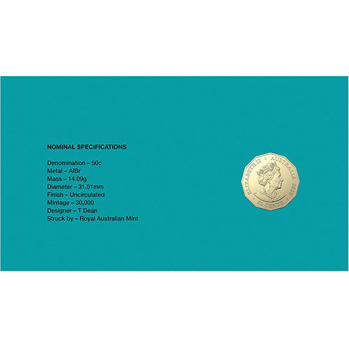 2022 50c 50th Anniversary of the Tamworth Country Music Festival Coin & Stamp Cover PNC