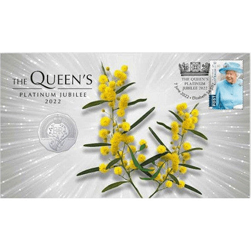 2022 50c The Queen's Platinum Jubilee Coin & Stamp Cover PNC