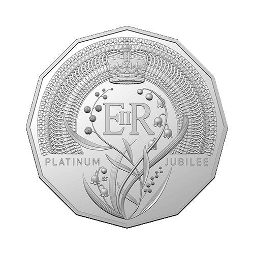 2022 50c The Queen's Platinum Jubilee Coin & Stamp Cover PNC