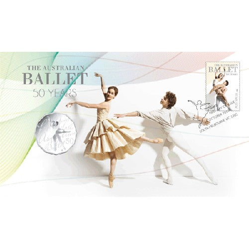 2012 50c 50th Anniversary of the Australian Ballet Coin & Stamp Cover PNC