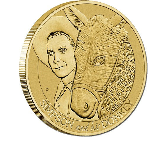 2015 $1 Gallipoli Simpson & His Donkey Coin & Stamp Cover PNC