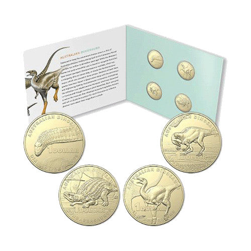 2022 $1 Australian Dinosaurs - Uncirculated Four Coin Collection