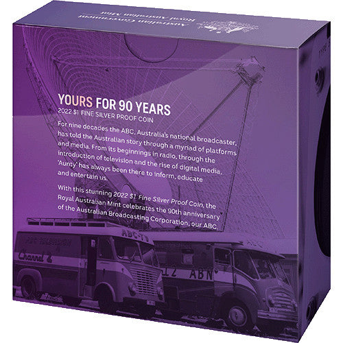 2022 $1 90th Anniversary of the ABC 1/2oz Fine Silver Proof Coin