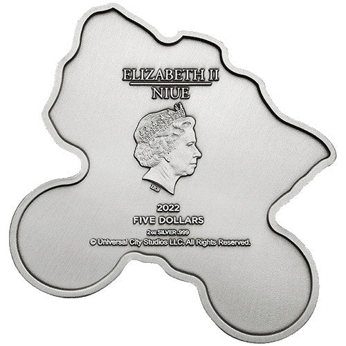 2022 $5 Niue ET E.T. 40th Anniversary The Extra-Terrestrial 2oz Silver Bicycle Shaped Coin