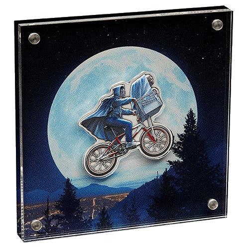 2022 $5 Niue ET E.T. 40th Anniversary The Extra-Terrestrial 2oz Silver Bicycle Shaped Coin