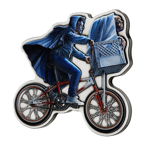 2022 $5 Niue ET E.T. 40th Anniversary The Extra-Terrestrial 2oz Silver Bicycle Shaped Coin