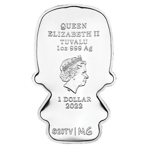 2022 $1 Homer Simpson 1oz Silver Minted Mini Coin