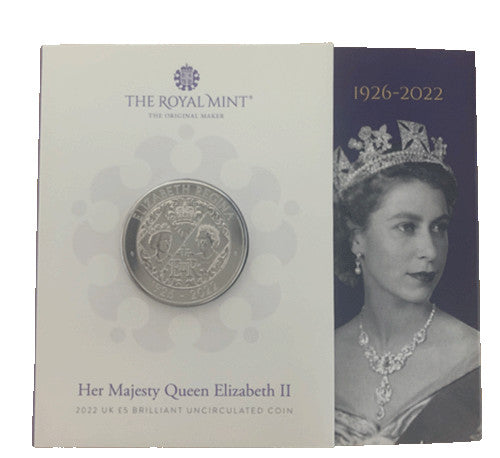 2022 GB L5 King Charles Queen Elizabeth II Tribute Brilliant Uncirculated Coin
