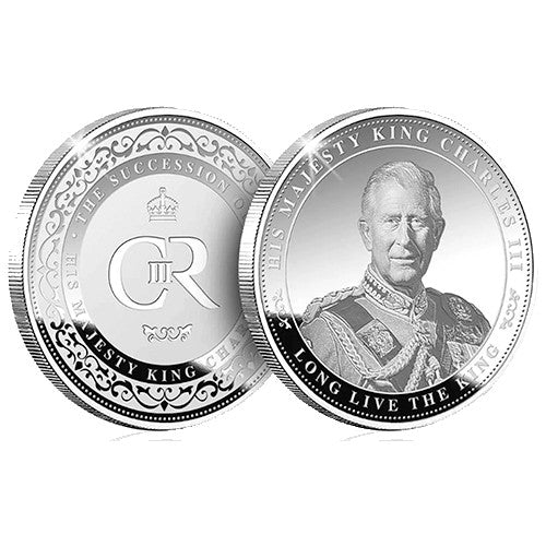 2022 King Charles III Silver Plated Commemorative Medallion in Card