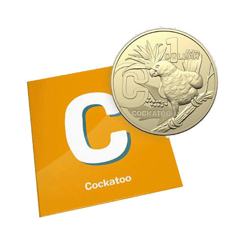 2022 $1 The Great Aussie Coin Hunt 3 - C for Cockatoo Uncirculated Coin in Individual Card