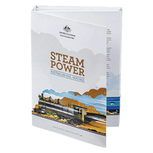 2022 50c Australian Steam Trains 7 Coin Set with Folder