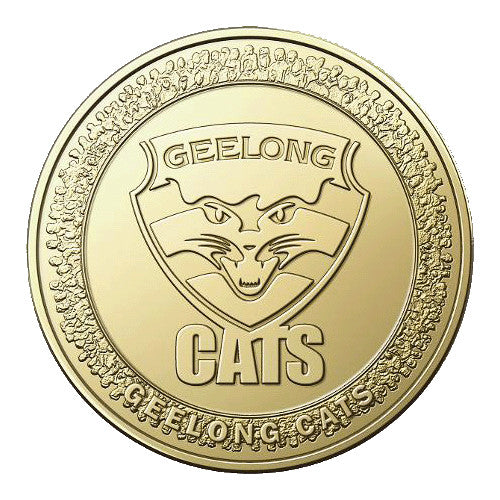 2023 $1 AFL Geelong Cats Football Club Collectible Uncirculated Coin in Card
