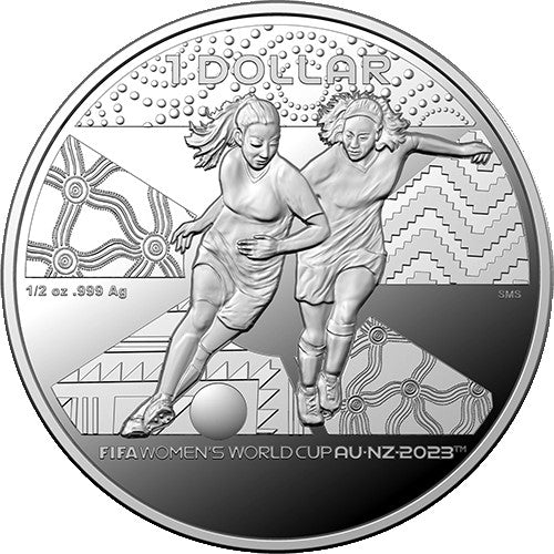 2023 $1 FIFA Women's World Cup Australia & New Zealand 1/2oz Silver Proof Coin