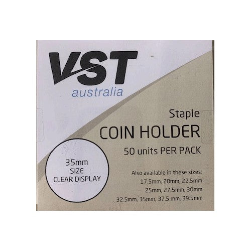VST 2x2 Coin Holders Staple Type 35mm Pack of 50