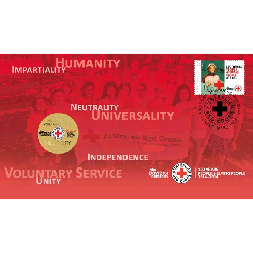 2014 $1 100th Anniversary of the Australian Red Cross Coin & Stamp Cover PNC