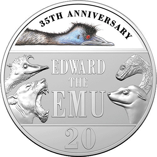 2023 20c 35th Anniversary of Edward the Emu - Cu/Ni Coin in Card