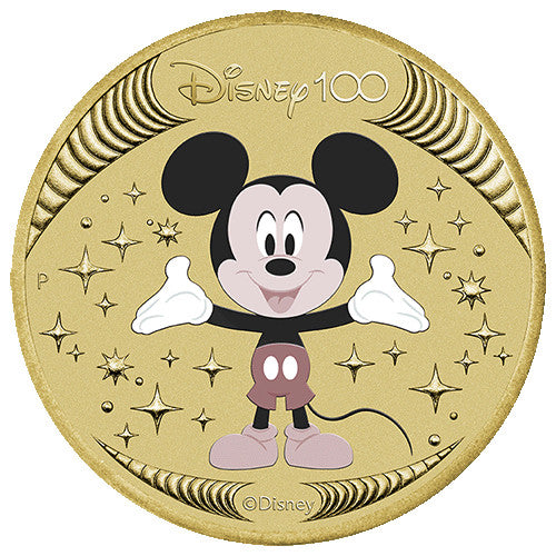 2023 $1 Disney 100th Anniversary - Mickey Mouse Coin & Stamp Cover PNC Coloured Coin Postal Numismatic Cover PNC