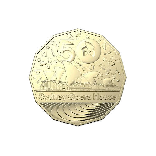 2023 50c 50th Anniversary of Sydney Opera House Coin & Stamp Cover PNC