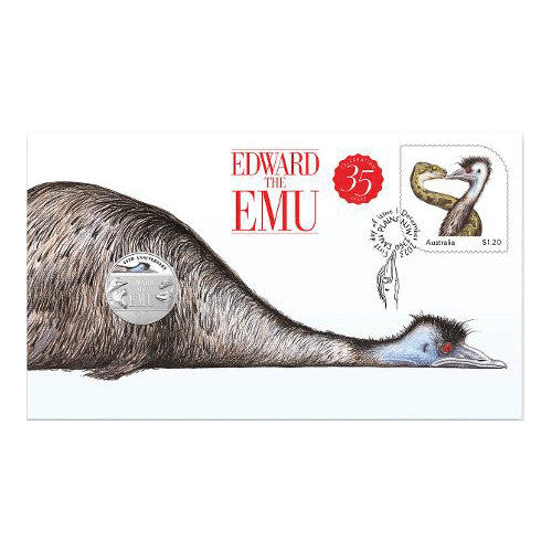 2023 20c 35th Anniversary of Edward the Emu Coin and Stamp Cover PNC