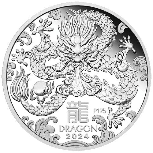 2024 Australian Lunar Series III Year of the Dragon 1oz Silver Proof 3 Coin Set