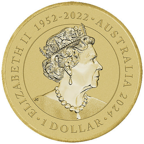 2024 $1 Year of the Dragon Coin & Stamp Cover PNC Coin Obverse