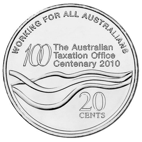 2010 20c Centenary of The Australian Taxation Office Uncirculated Coin