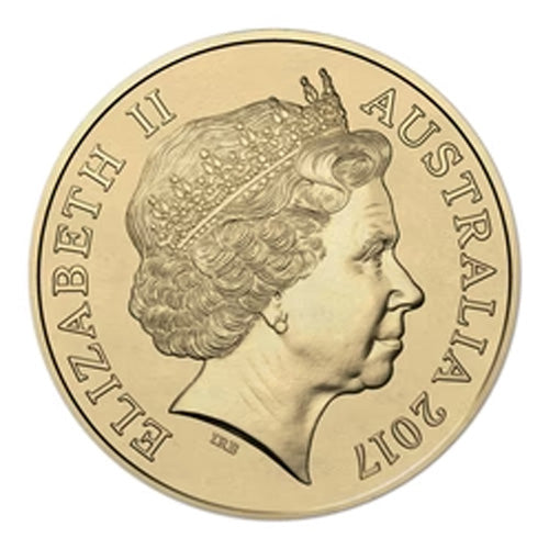 2017 $2 Remembrance Day Al-Br Coloured Uncirculated Coin Obverse