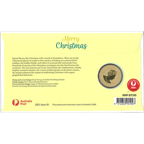 2021 $1 Merry Christmas Coin & Stamp Cover PNC