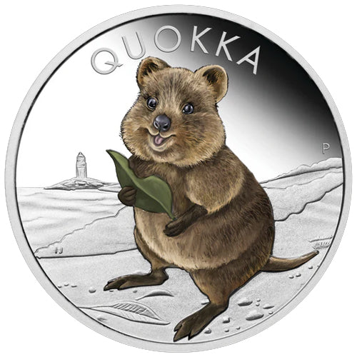 2021 $1 Australian Quokka 1oz Silver Proof Coloured Coin