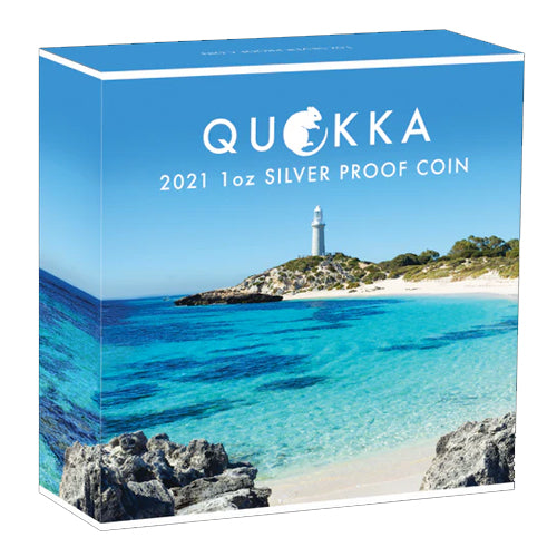 2021 $1 Australian Quokka 1oz Silver Proof Coloured Coin