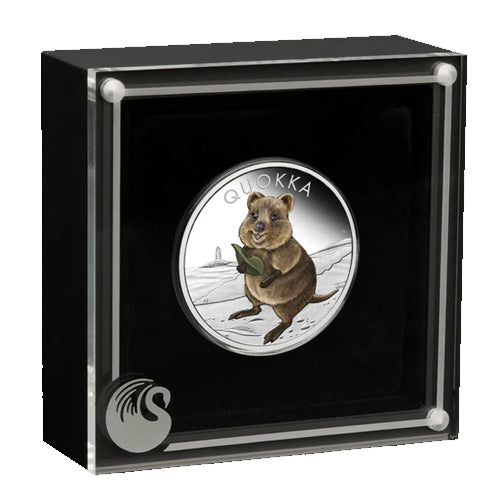 2021 $1 Australian Quokka 1oz Silver Proof Coloured Coin