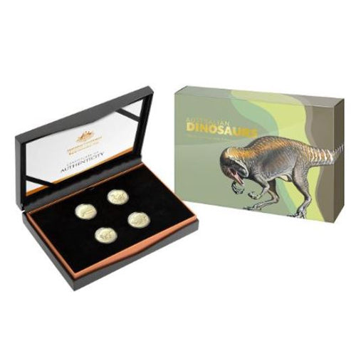 2022 $1 Australian Dinosaurs - Al/Br Proof Four Coin Set