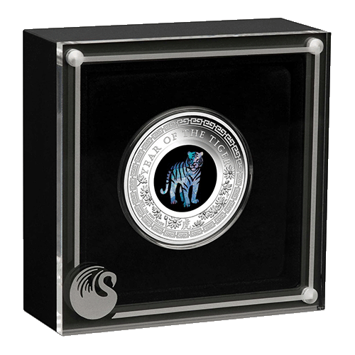 2022 $1 Australian Opal Lunar Series Year of the Tiger 1oz Silver Proof Coin