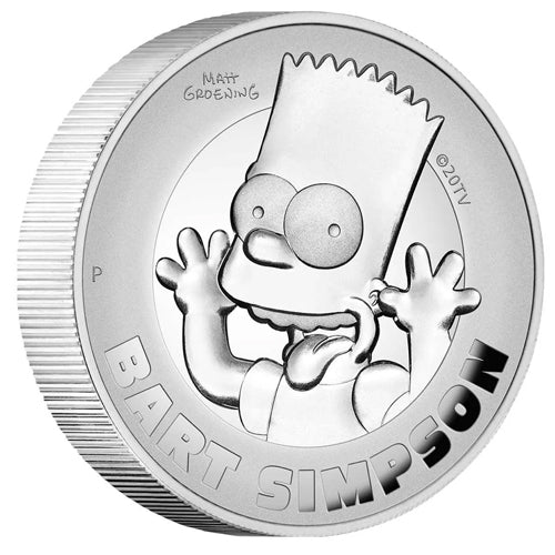 2022 $2 Bart Simpson 2oz Silver Proof High Relief Coin