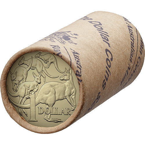 2023 $1 King Charles III Effigy - Premium Roll Heads/Tails RAM Roll Circulating Coin Al/Br Mint Roll