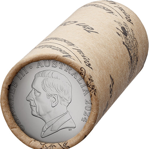 2024 10c King Charles III Effigy - Premium Roll Heads/Tails RAM Roll Circulating Coin Cu/Ni Circulating Mint Roll