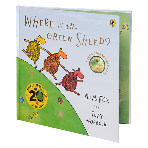 2024 20c 20th Anniversary of Where is the Green Sheep - Deluxe Edition Book with Gold Plated Coloured Uncirculated Coin