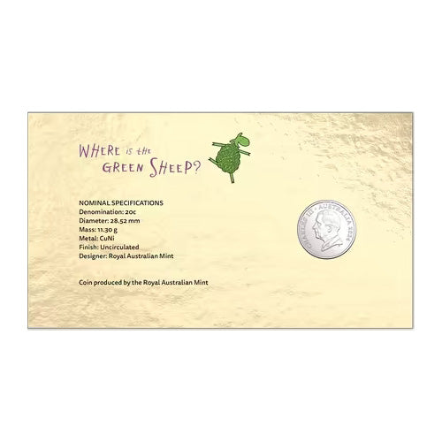 2024 20c Where is the Green Sheep Coin & Stamp Cover PNC 