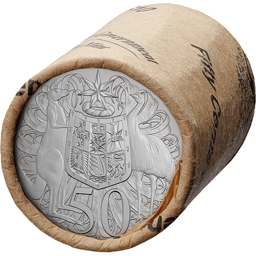 2024 50c King Charles III Effigy - Non-Premium Roll H/H or T/T RAM Roll Circulating Coin Cu/Ni Circulating Mint Roll