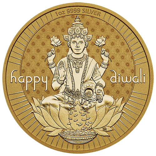 2024 Diwali 1oz Silver Gilded Medallion