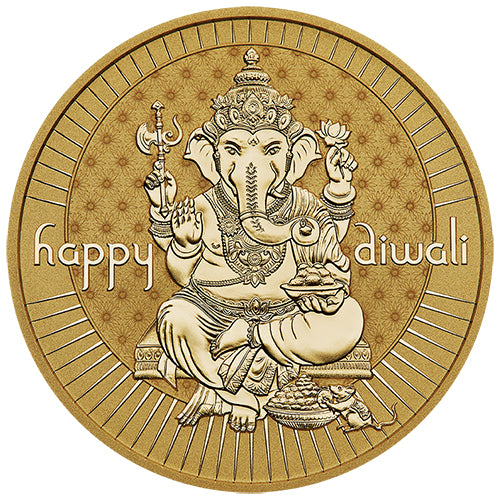 2024 Diwali 1oz Silver Gilded Medallion