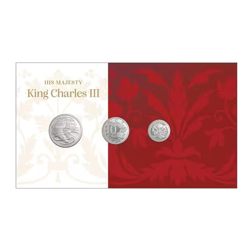 2024 King Charles III Birthday Three Coins Coin & Stamp Cover PNC - 20c, 10c, 5c