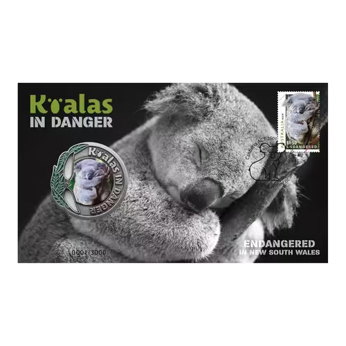 2024 Koalas in Danger - Endangered in the NSW Limited Edition Medallion & Stamp Cover PNC