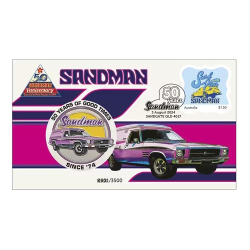 2024 Holden Sandman 50th Anniversary Limited Edition Medallion & Stamp Cover 